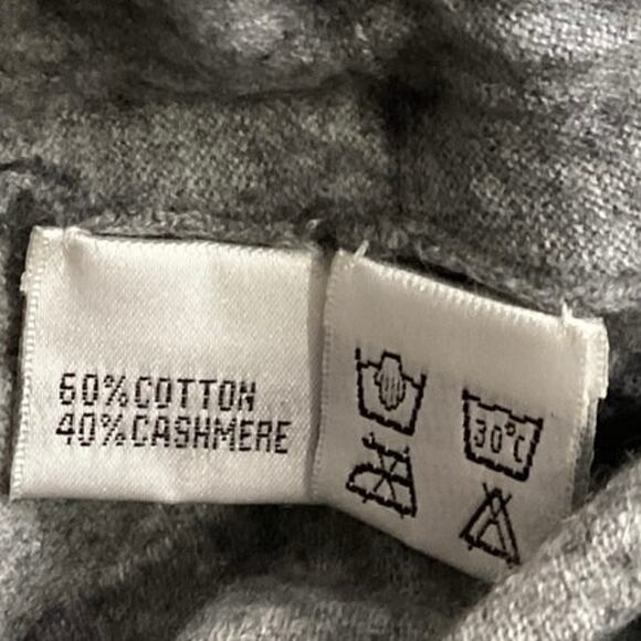 Bongenie Grieder Gray Cashmere Short Sleeve Drawstring Sweater Shirt Top Size XS - Picture 4 of 4